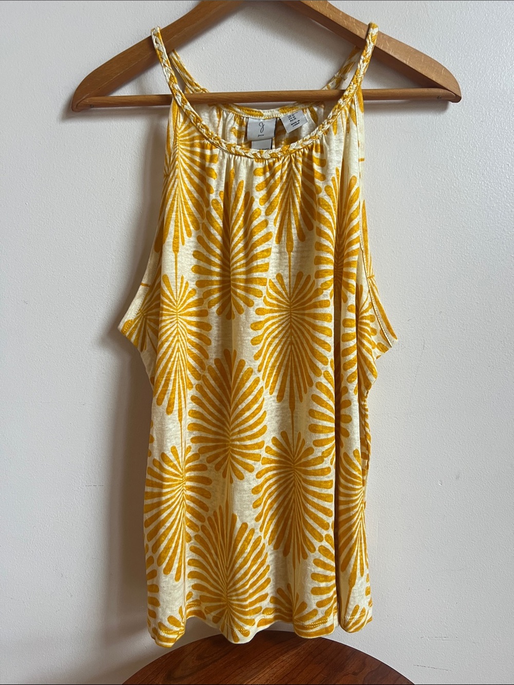 Joie Floral Print Braided-Strap linen Camisole tank vibrant whimsy cottagecore